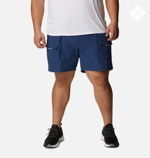 Men's Columbia PFG Brewha II Shorts Navy | Plus Size CA-V083L